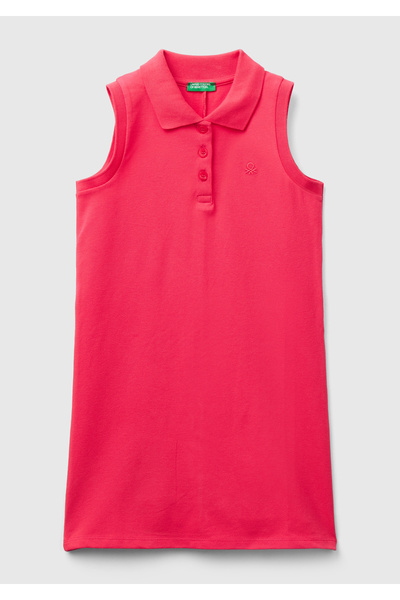 United Colors of Benetton Κοριτσίστικο φούξια Stretch Βαμβακερό στήθος με κεν...