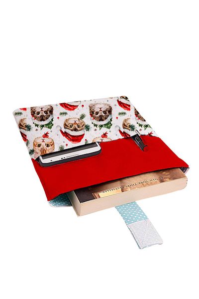HRS Christmas Patterned Cat - New Year 20X25 cm Book Case, Washable Pocket and Multi-Purpose Bag Book Cover