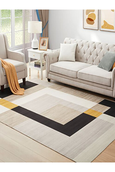 HaLıFoRuM Yeni Model Dekoratif Halı Geometrik Sade Desen MİR-02