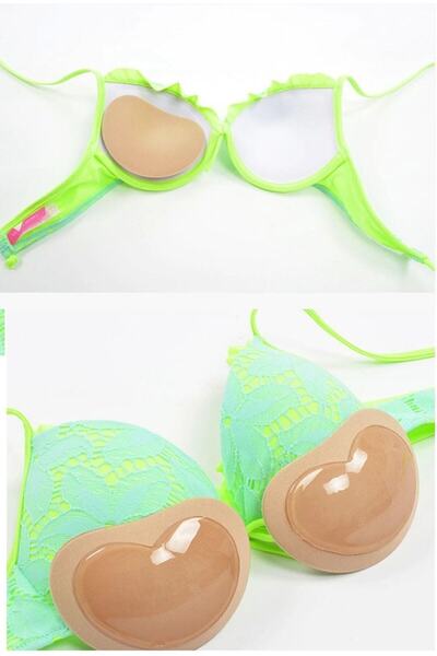 Melien Ten Rengi Silikon Yapışkanlı Elbise Abiye Gelinlik Straplez Push Up Sü...