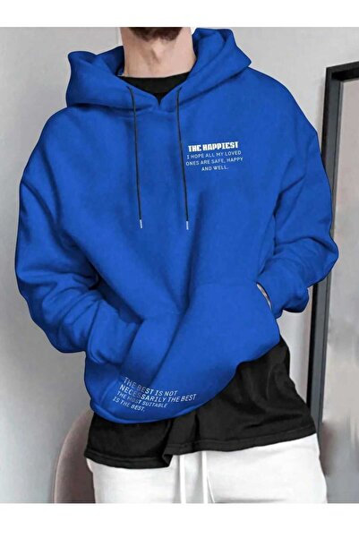 KOZİA OUTDOORS Унисекс голям суичър с щампи с качулка