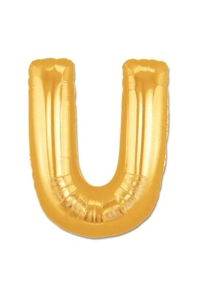 AL - KAR TİCARET U Letter Foil Balloon Gold Color 40 Inch