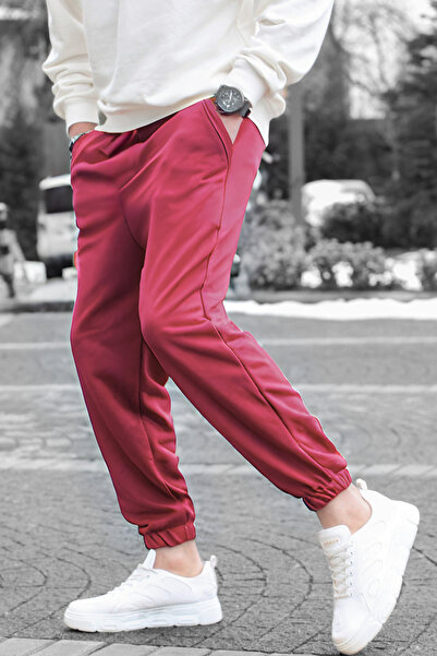 ruNadeS Ανδρικό ελαστικό πόδι και μέση φαρδιά άνετη χειμερινή τσέπη Jogger με 3 κλωστές ράστερ μέσα από αθλητικό παντελόνι
