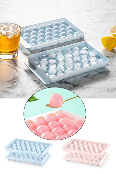 Genel Markalar BÜYÜK BOY Kokteyl Sunum Küre Buz Kalıbı 33 Hazneli - Kapaklı T...