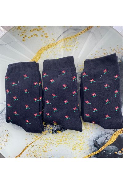 Günyan Store Women's Winter Thick Patterned Socks 3 Pairs