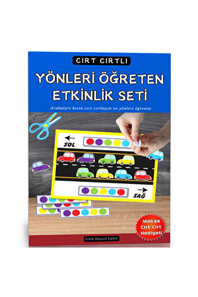 Enine Boyuna Eğitim مجموعة الأنشطة لتعليم الاتجاهات الفيلكرو (مع السيارات)