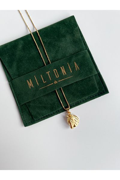 Miltonia Design Horse Silhouette Steel Necklace