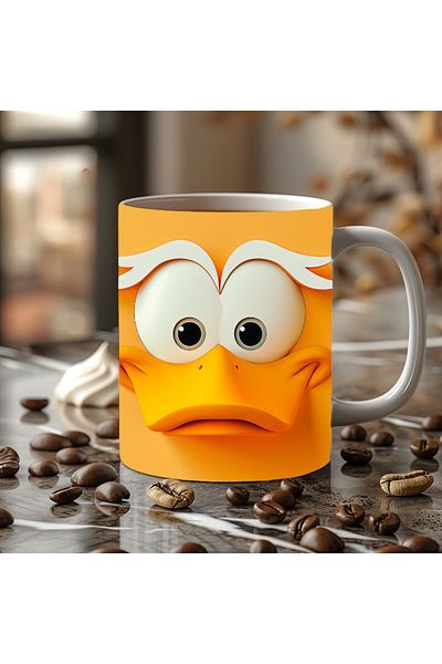 Evion Duck Themed 3D Design Ceramic Mug - Gift Mug