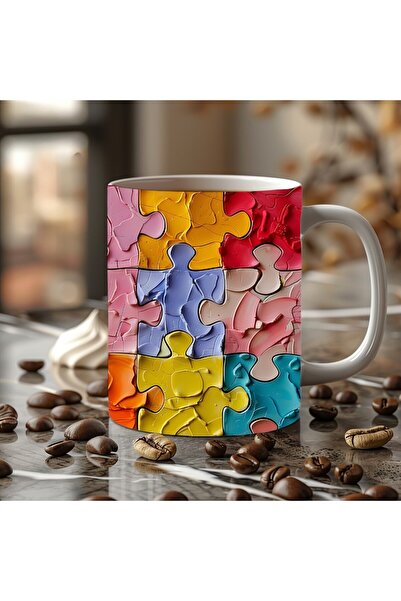 Evion Puzzle - Puzzle Themed 3D Design Ceramic Mug - Gift Mug