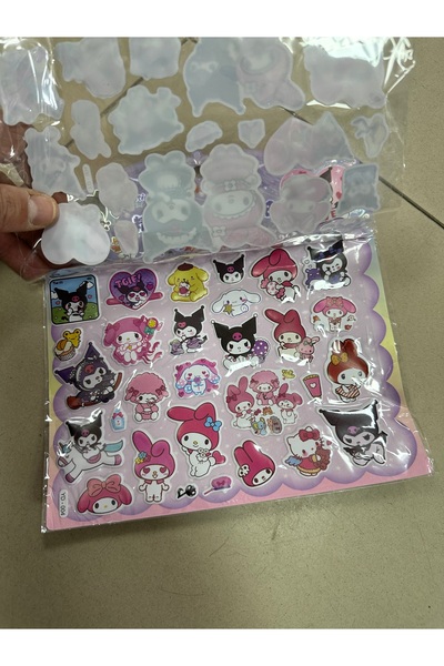 u-toys Stickers Defteri Ponponlu Anahtarlık Sulu Defter Işıklı Fotograf Makinası 4 lü SDev Kırtasiye Seti