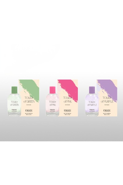 Prize Cosmetics Touch of green , Touch Of Pink,Touch Of Purple Edp 3 'lü Parfüm Seti 3x100 ml