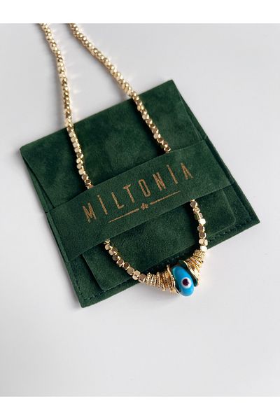 Miltonia Gold Evil Eye Necklace