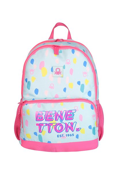 United Colors of Benetton Geantă pentru școală primară cu efect de pensulă pentru fete 13157