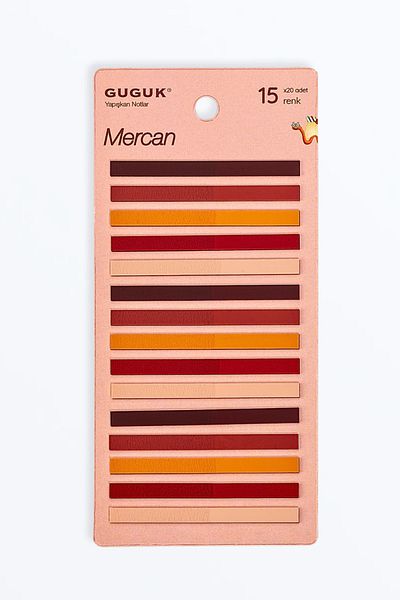 GUGUK Coral 15 Colored Transparent Pet Index • Index Sticker • Post-It • Sticky Note