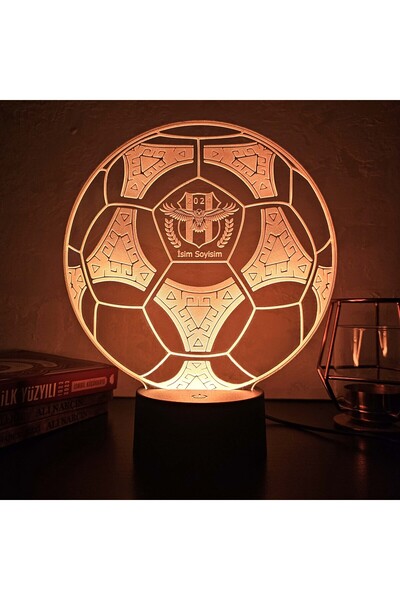 Home Futbol Topu Kişiye Özel Gece Lambası.16 Renk Dokunmatik Ve Uzaktan Kuman...