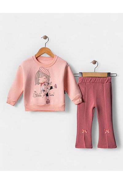 c.c.l. coccolin kids baby clup Girl's Spanish Leg Printed Ribbon Suit Set