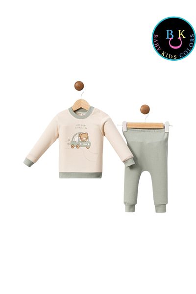 baby kids colors Car Printed Twill Fabric Double Set