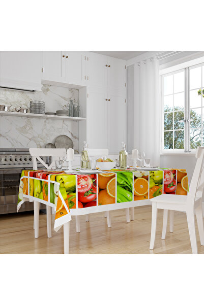 Else Dekor Фруктовий візерунок, цифровий друк, не залишає плям, бездоганна тканина, скатертина, скатертина