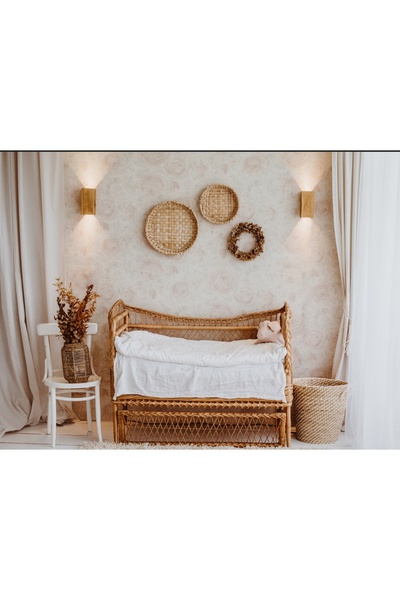 hü ma tasarım ve aksesuar Kayın Kontra Yansıtma Tasarımlı Çift Yönlü Doğal Ahşap Salon Duvar Aplik Avize