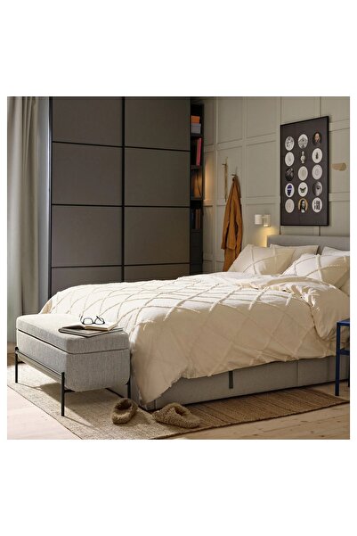 IKEA depolama alanlı bank, viarp Bej-kahverengi, 103 cm