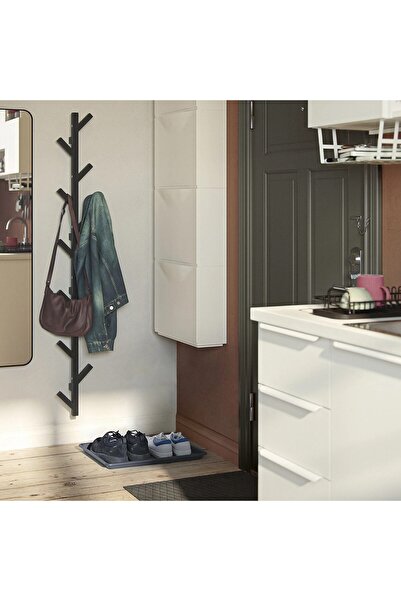 IKEA 3 Adet Dolap İçi Plastik Ayakkabı Tepsisi 46X35 Cm İkea 3'lü Set Ayakkabılık Koyu Gri