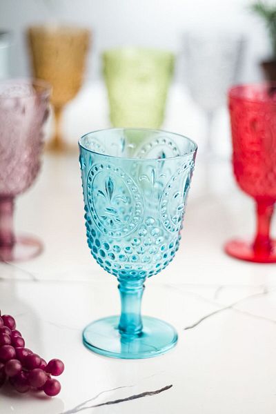 Depa Acrylic Colored 6-Piece Glass & Water Soft Drink Coffee Side Cup 450 Ml (Not Glass)
