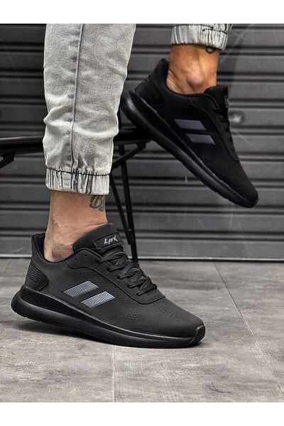 Weynes Ανδρικό μαύρο πλεκτό με κορδόνια casual sneaker WSB4014