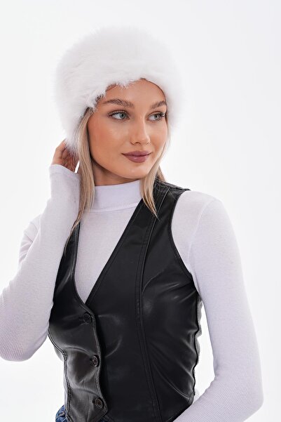 FELLMENS Ecru Soft Textured Plush Women's Bandana