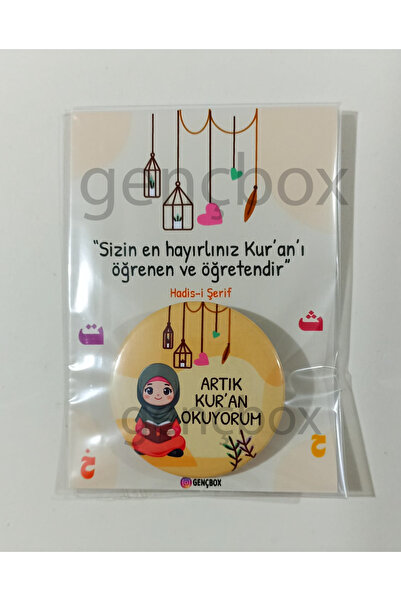 Genç Box Artık Kur'an Okuyorum  - Kız Çocuk Kartlı Paket (20 ADET-TURUNCU RENK)
