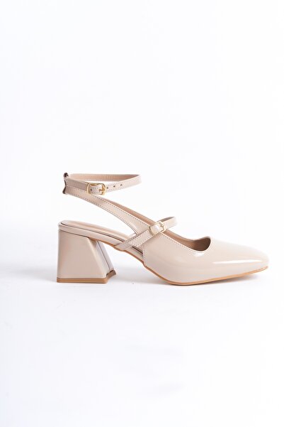 Modabuymus Mulia Ten lakované kožené boty Mary Jane na silném podpatku kotníkového pásku