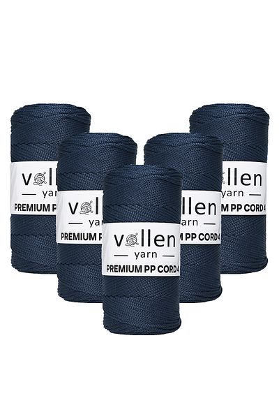 vollen yarn 1000 gr Ață de macrame din poliester, 2 mm Set de 5, Ață de macrame, Ață Supla, Ață de pungă, 1150 de metri
