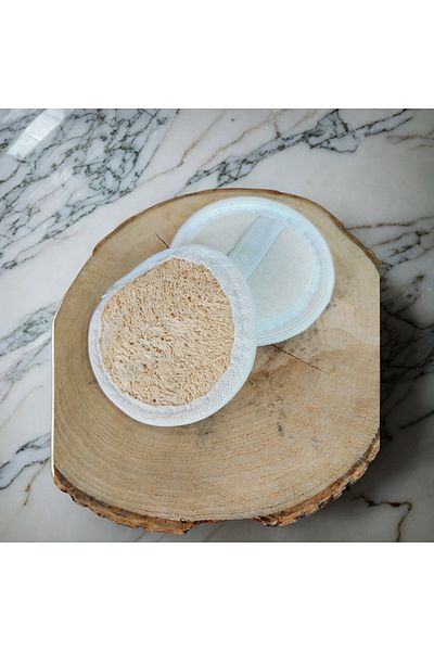 bermark Pumpkin Fiber Exfoliating Bath Facial Scrub, 8.5x8.5 Cm - 1 Piece