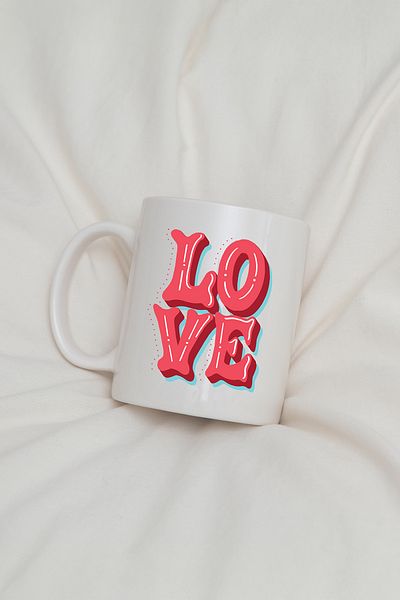 feinas كوب بورسلين من Love Love