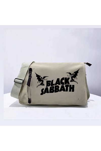Touz Moda Geantă Messenger Blacksabbath unisex bej