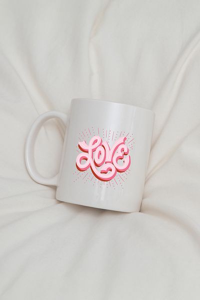 feinas كوب بورسلين من Love Love