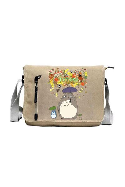 Touz Moda Totoro Printed Unisex Beige Messenger Bag