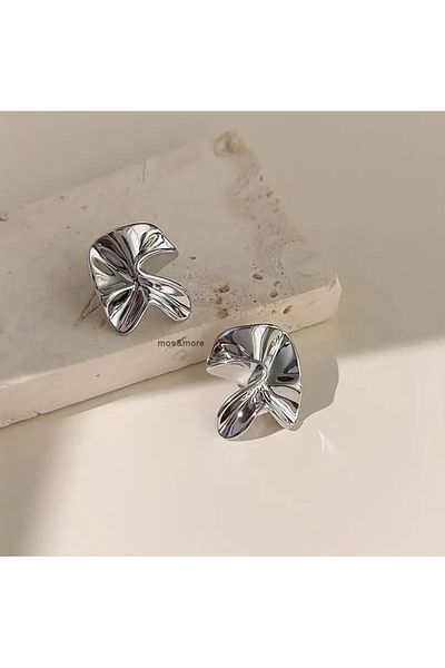mos&more Silver Modern Design Trend Women's Earrings