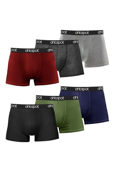 AHTAPOT COLLECTION 6'lı Kutu Likralı Premium Erkek Boxer Luigi