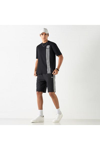 Kappa Striped Shorts with Drawstring Closure and Pockets