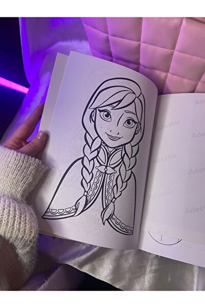 Frozen elsa boyama kitabı ve sticker seti