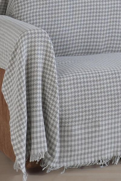 LADYNİL Gray Houndstooth - 180x300 Seat Cover, Covering Arms