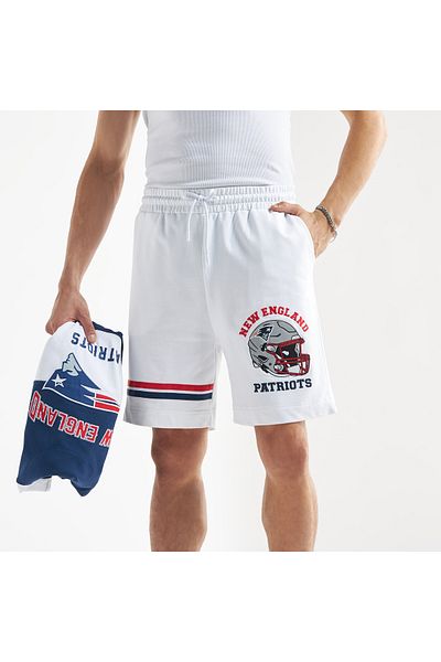 FAV New England Patriots Print Shorts with Drawstring Closure and Pockets