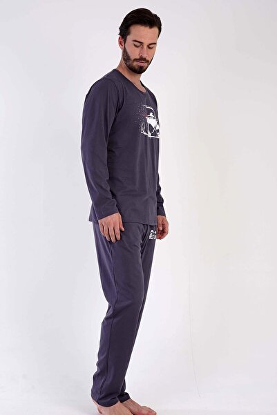 VİENETTA Vienetta Man Siyah Erkek Uzun Kollu P.suprem Pijama Takımı