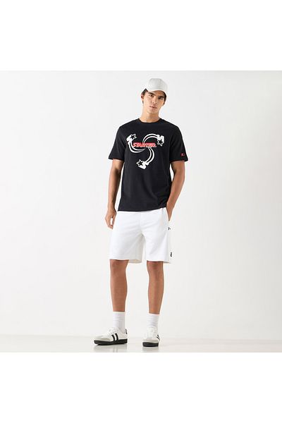 Starter Logo Print Shorts with Zip Detail and Drawstring Closure