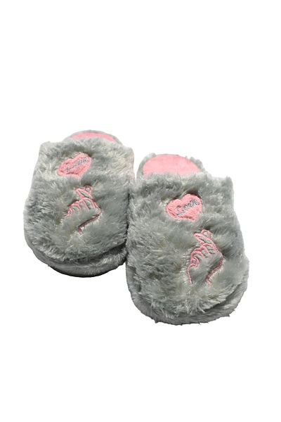 Sia Çanta Sia Eva Based Comfortline Sliding Carpet Slippers - Furry Heart Finger Sliding Pattern