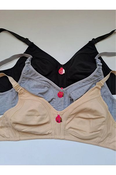 NARIYA Γυναικείο σουτιέν Plus Size Χτενισμένο βαμβακερό κύπελλο Βαμβακερό καθημερινό άνετο εσώρουχο σουτιέν