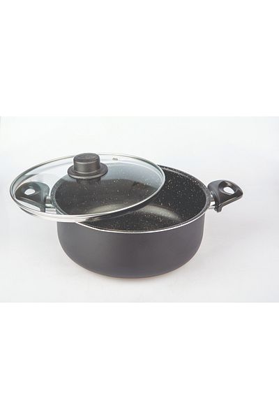 Trendlon 7 Piece Eco Chef Granite Patterned Fireproof Non-Stick Cookware Pan Set