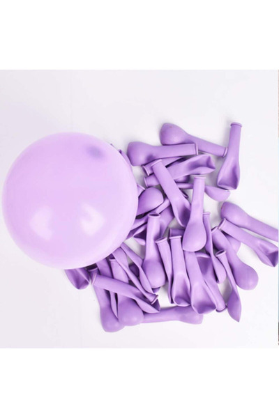 Öz-bal 10 Adet Kaliteli Minik 5 Inç Balonlar Makaron Mor Balon - Küçük Boy Pa...