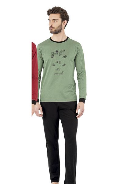Pierre Cardin Set pijamale pentru bărbați din bumbac 100%.