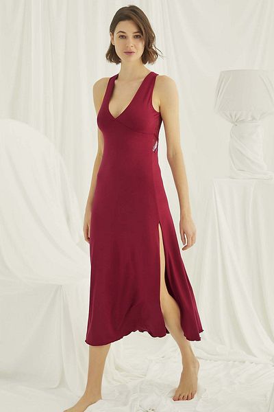 MONAMİSE Monamise 18482 Women's Nightgown-Red